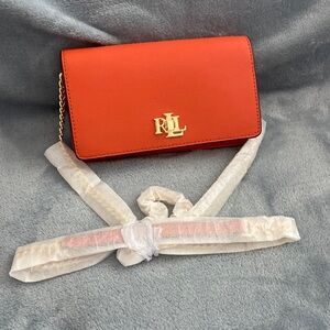 Lauren Ralph Lauren leather crossbody tech case NWOT